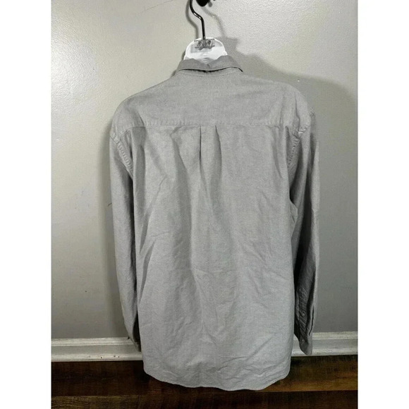 American Eagle Men's Sizes L  Sleeve Gray  Snap Button Down Shirt - Picture 4 of 6